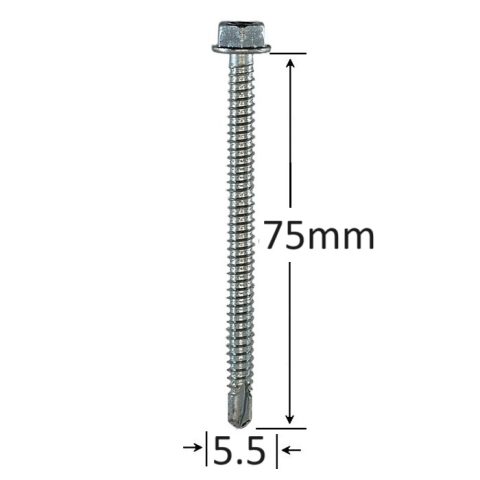 Surub Autoforant Cap Hexagonal 5.5x75mm Zincat DIN 7504K - 100buc/cutie