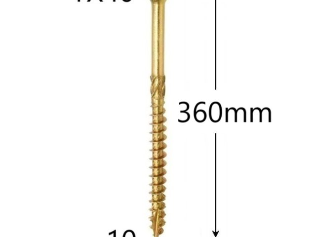 Surub Dulgherie Cap Inecat 10x360mm Torx TX40 - 50buc/cutie