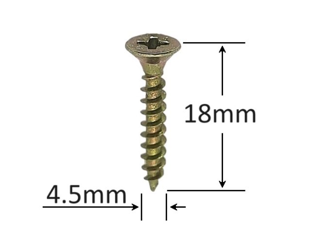Holsurub Lemn Si PAL Cap Inecat 4.5x18 mm PZ2 - 1000buc/cutie