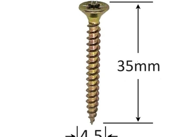Holsurub Lemn Si PAL Cap Inecat 4.5x35 mm PZ2 - 500buc/cutie
