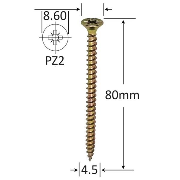 holsurub lemn cap inecat 4.5x80 a