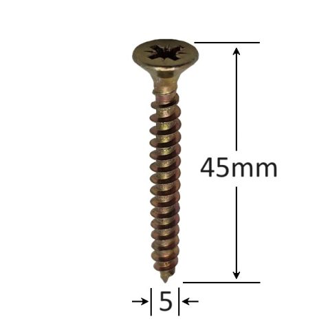 Holsurub Lemn Si PAL Cap Inecat 5x45 mm PZ2 - 500buc/cutie