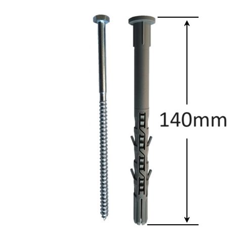 Diblu 10x140mm Cu Surub DIN 571 - 50 buc/cutie
