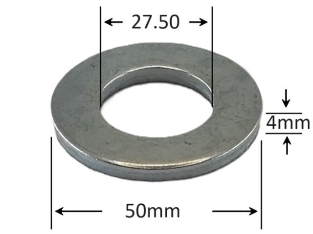 Saiba Plata M27x50x4mm DIN 125 Zincata - 25buc/cutie