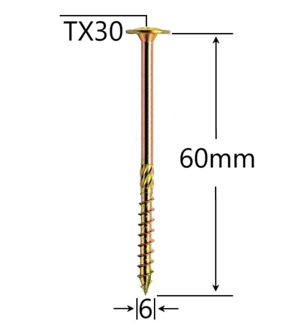 Surub Dulgherie Cap Plat 6x60 aa