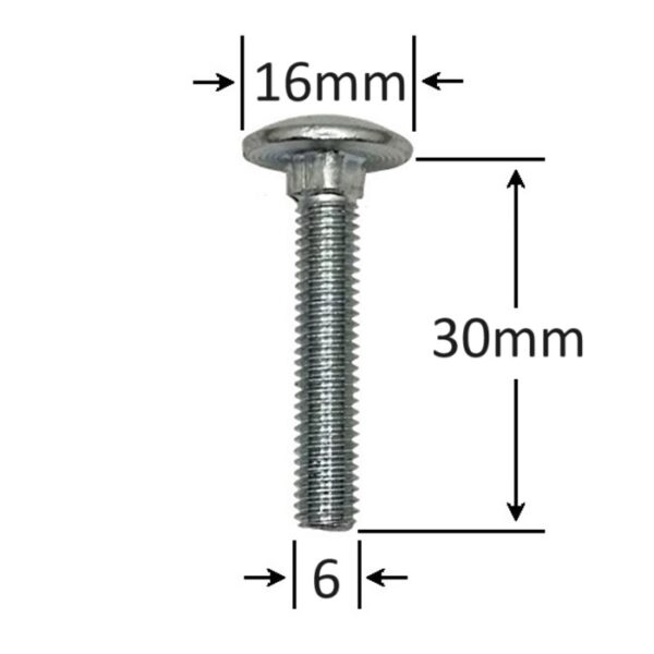 Surub Filet Metric Cap Bombat Torbant M6x30 a