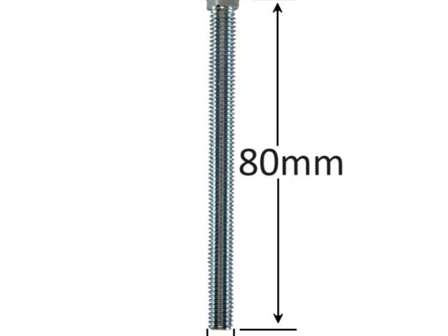 Surub Filet Metric Cap Bombat Torbant M6x80mm DIN 603 Zincat - 100buc/cutie