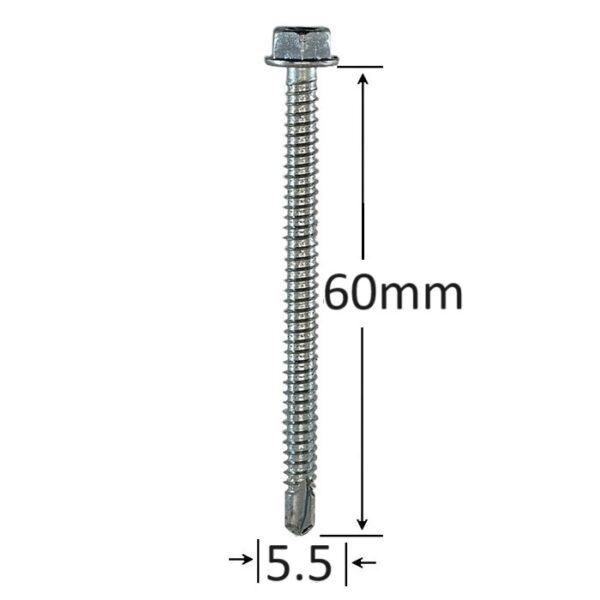 Surub Autoforant Cap Hexagonal 5.5x60mm Zincat a