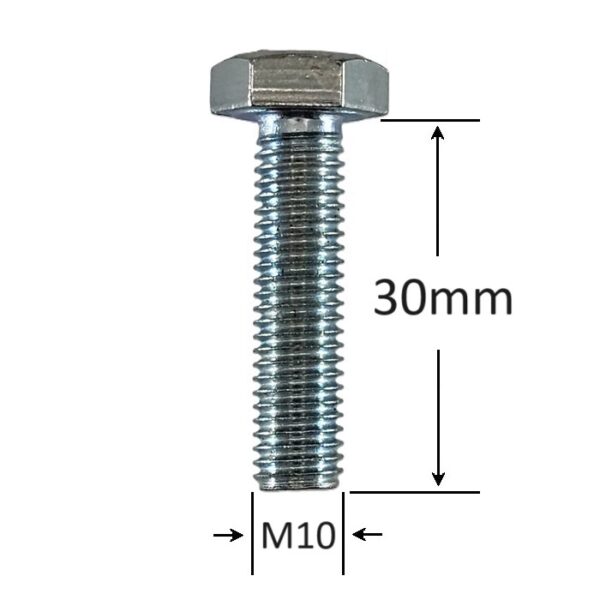 Surub Filet Metric M10x30mm Cap Hexagonal aa