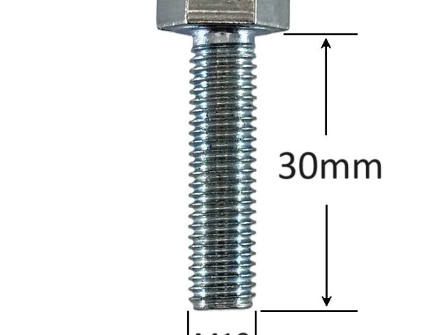 Surub Filet Metric M10x30mm Cap Hexagonal DIN 933 Gr.8.8 Zincat - 100buc/cutie