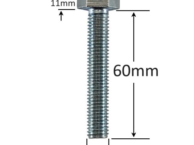 Surub Filet Metric M14x60mm Cap Hexagonal DIN 933 Gr.8.8 Zincat - 25buc/cutie
