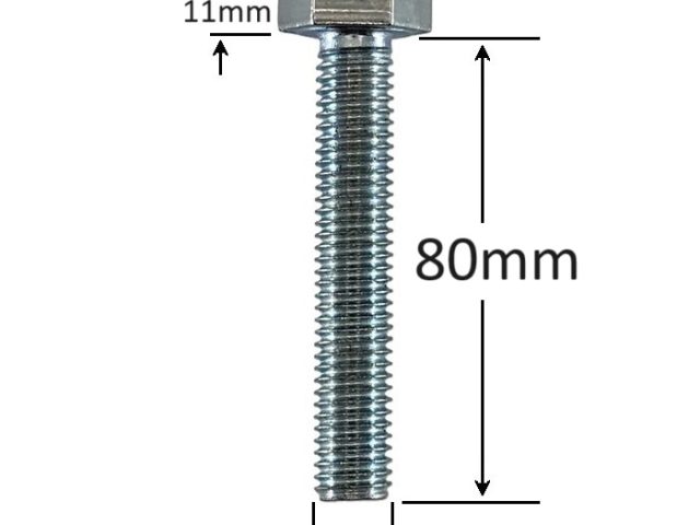 Surub Filet Metric M14x80mm Cap Hexagonal DIN 933 Gr.8.8 Zincat - 25buc/cutie