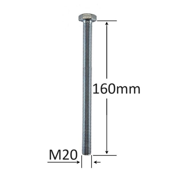 Surub Filet Metric M20x160mm Cap Hexagonal a