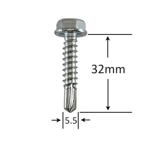 Surub Autoforant Cap Hexagonal 5.5x32mm Zincat DIN 7504K - 200buc/cutie