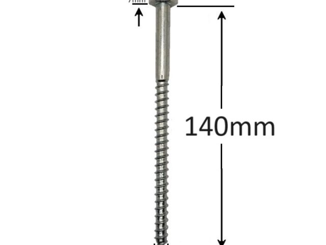 Holsurub Lemn Cap Hexagonal 10x140mm DIN 571 - 50buc/cutie