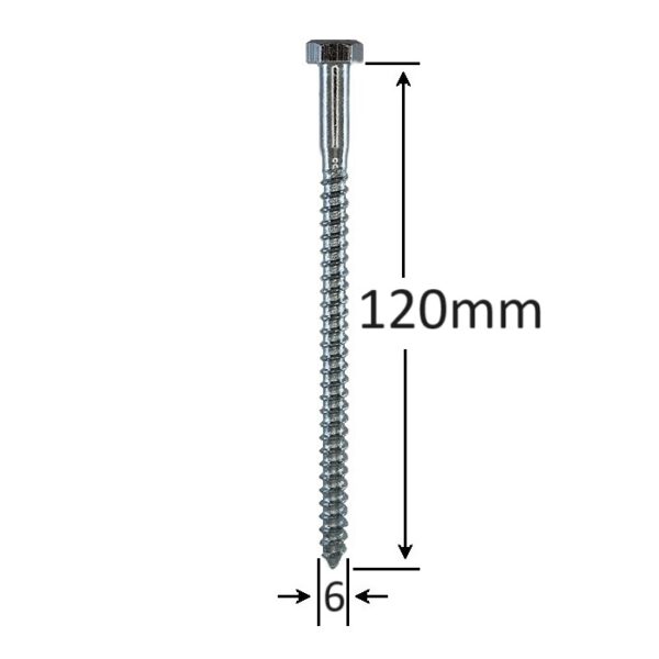 Holsurub Lemn Cap Hexagonal 6x120 a