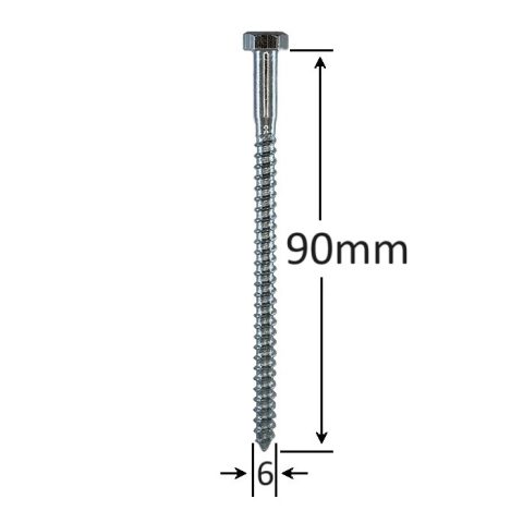 Holsurub Lemn Cap Hexagonal 6x90mm DIN 571 - 100buc/cutie