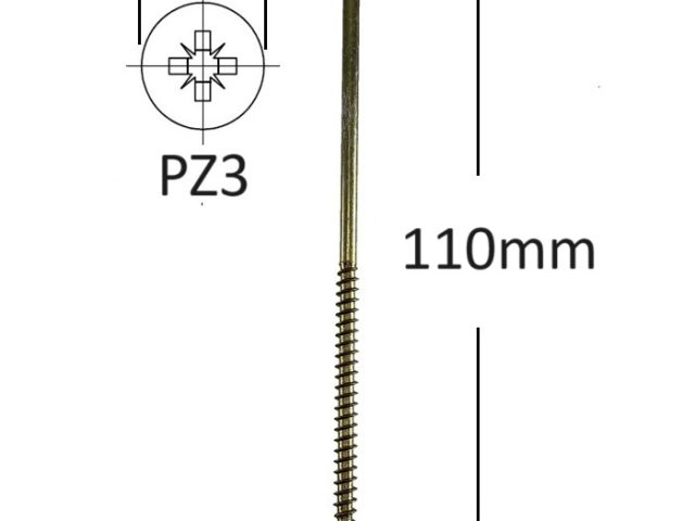 Holsurub Lemn Si PAL Cap Inecat 6x110mm PZ3 DIN 7505A - 100buc/cutie