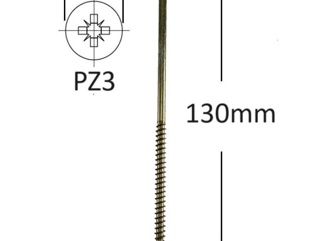 Holsurub Lemn Si PAL Cap Inecat 6x130mm PZ3 DIN 7505A - 200buc/cutie
