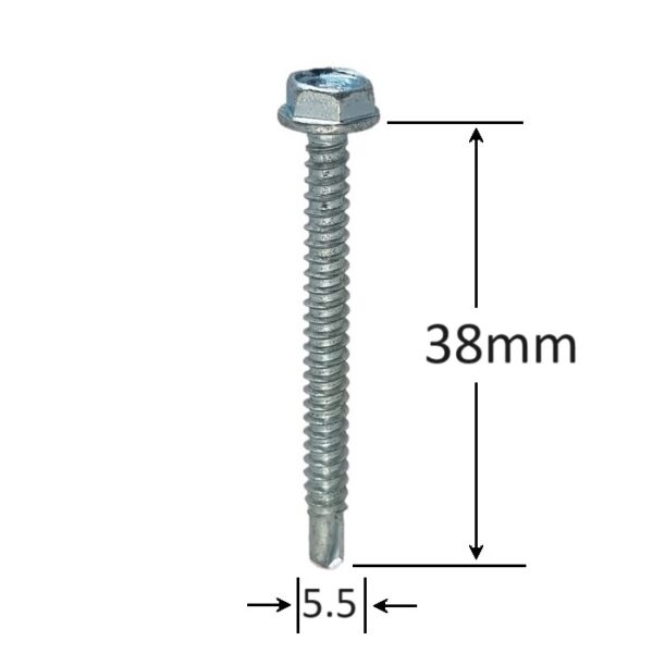 Surub Autoforant Cap Hexagonal 5.5x38mm Zincat a