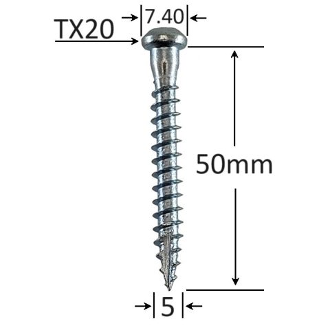 Surub Montaj Conectori 5x50mm - 250buc/cutie