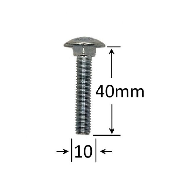 Surub Filet Metric Cap Bombat Torbant M10x40 a