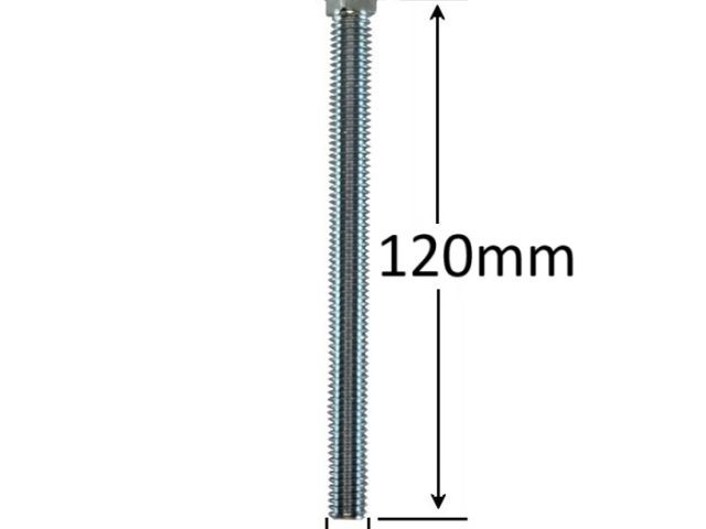 Surub Filet Metric Cap Bombat Torbant M6x120mm DIN 603 Zincat - 100buc/cutie