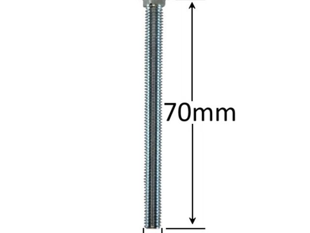 Surub Filet Metric Cap Bombat Torbant M6x70mm DIN 603 Zincat - 100buc/cutie