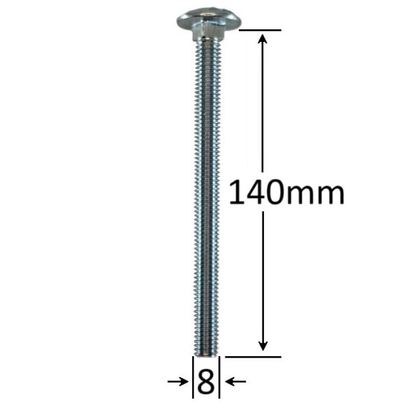 Surub Filet Metric Cap Bombat Torbant M8x140 a