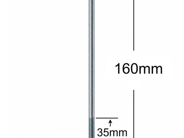 Surub Filet Metric Cap Bombat Torbant M8x160mm DIN 603 Zincat - 50buc/cutie