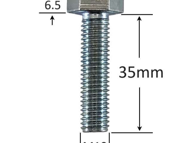 Surub Filet Metric M10x35mm Cap Hexagonal DIN 933 Gr.8.8 Zincat - 50buc/cutie