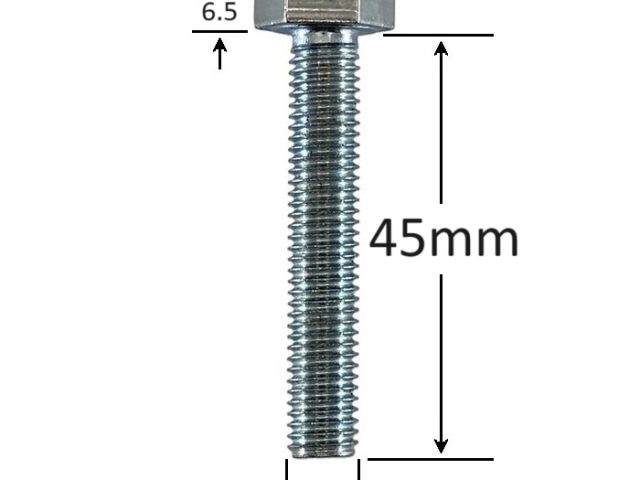 Surub Filet Metric M10x45mm Cap Hexagonal DIN 933 Gr.8.8 Zincat - 50buc/cutie