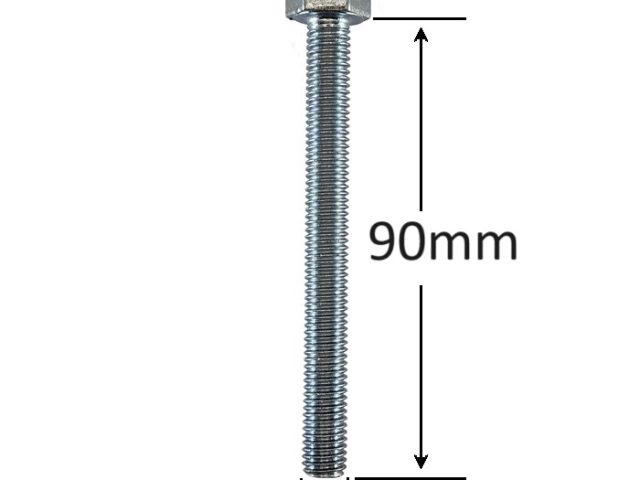 Surub Filet Metric M10x90mm Cap Hexagonal DIN 933 Gr.8.8 Zincat - 50buc/cutie