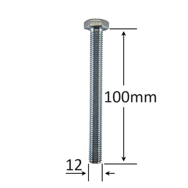 Surub Filet Metric M12x100mm Cap Hexagonal a