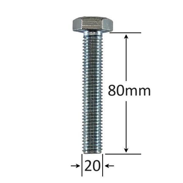 Surub Filet Metric M20x80mm Cap Hexagonal a