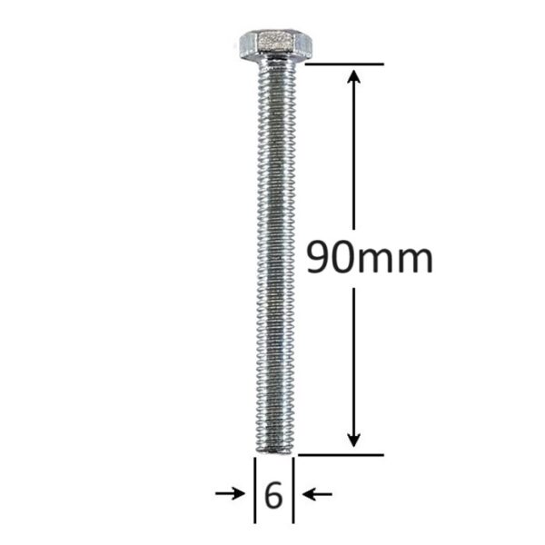 Surub Filet Metric M6x90mm Cap Hexagonal a