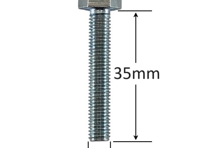 Surub Filet Metric M8x35mm Cap Hexagonal DIN 933 Gr.8.8 Zincat - 100buc/cutie