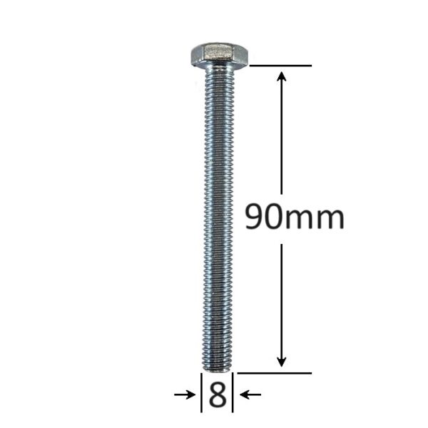 Surub Filet Metric M8x90mm Cap Hexagonal a