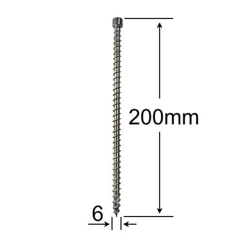 Surub Lemn Cap Cilindric 6x200mm TX30 - 100buc/cutie