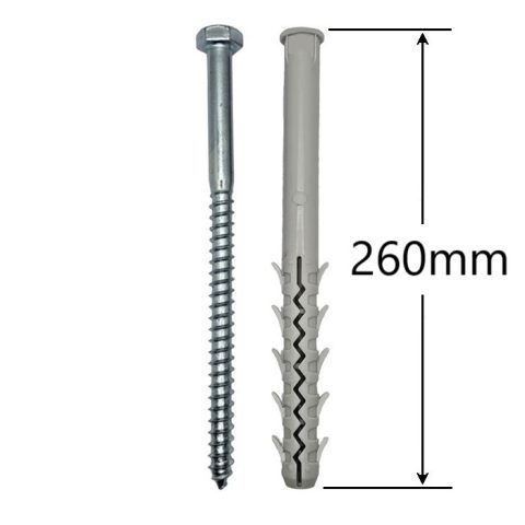 Diblu 16x260mm Cu Surub DIN 571 - 25 buc/cutie
