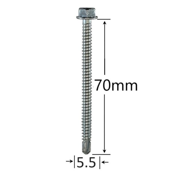 Surub Autoforant Cap Hexagonal 5.5x70mm Zincat a