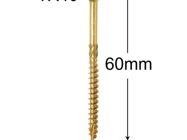 Surub Dulgherie Cap Inecat 8x60mm Torx TX40 - 100buc/cutie