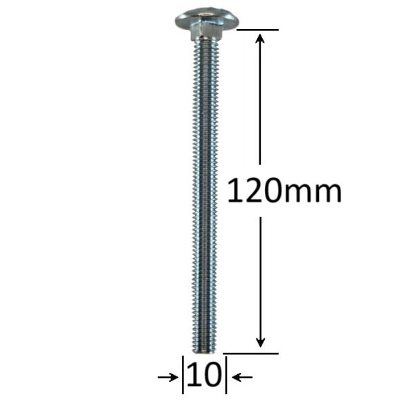 Surub Filet Metric Cap Bombat Torbant M10x120