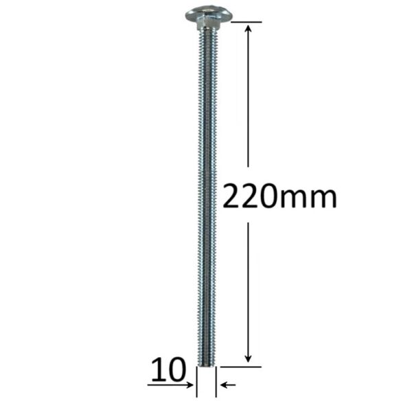 Surub Filet Metric Cap Bombat Torbant M10x220 a