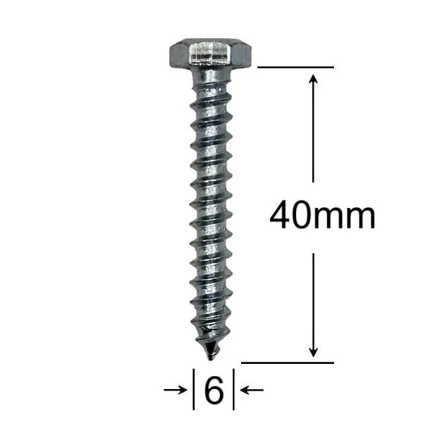 Holsurub Lemn Cap Hexagonal 6x40 aa