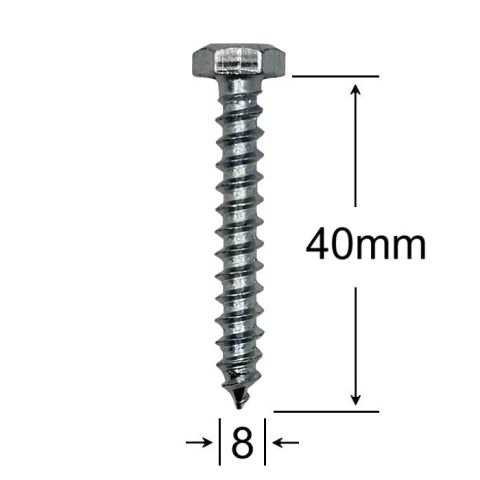 Holsurub Lemn Cap Hexagonal 8x40mm DIN 571 - 100buc/cutie