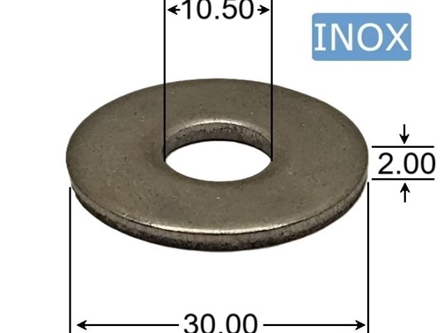 Saiba Plata Inox M10x30x2mm DIN 9021 - 50buc/cutie
