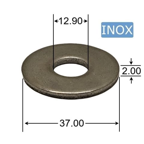 Saiba Plata Inox M12x37x2mm DIN 9021 - 50buc/cutie