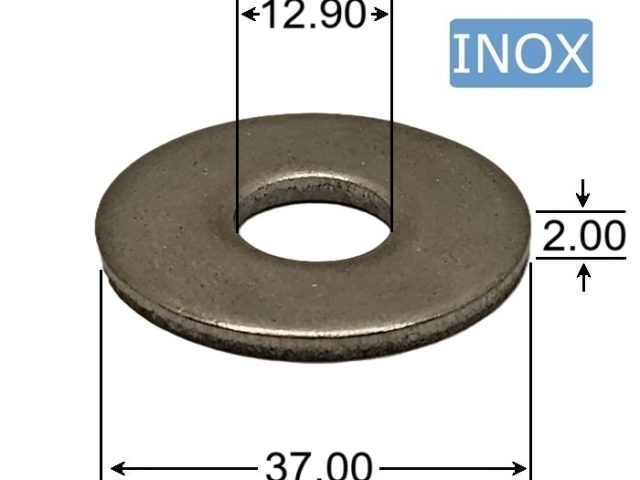 Saiba Plata Inox M12x37x2mm DIN 9021 - 50buc/cutie