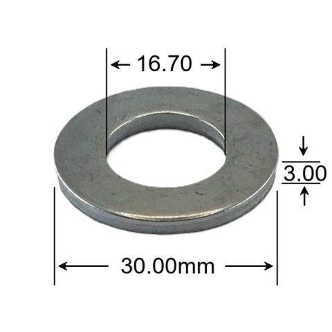 Saiba Plata M16x30x3 DIN125 Zincata - 100buc/cutie